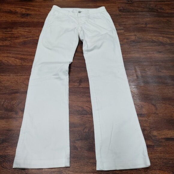 Banana Republic White Low Rise Twee Relaxed Trouser Women's Size 25 - Picture 3 of 16